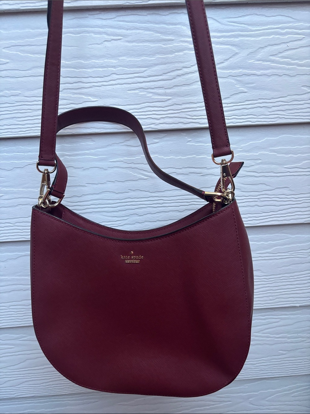 Kate Spade Burgundy Crossbody Purse Handbag Tote Large NWOT